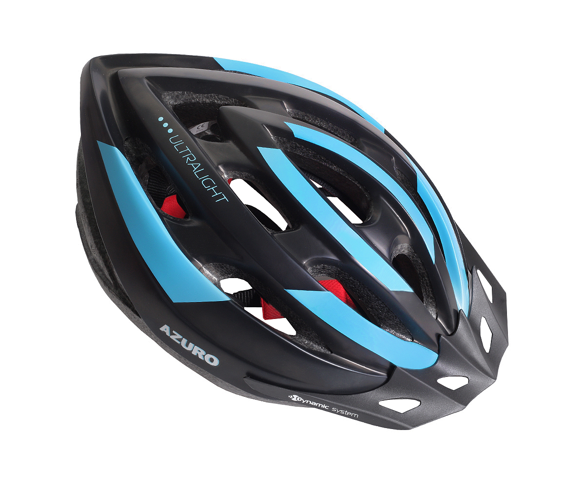 Шлем взрослый черный с синим VSN 23 new azuro